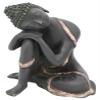 Exotic India Thinking Buddha -Tibetan Buddhist Deity - Brass Statue - Color Black Green Gold view 1