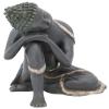 Exotic India Thinking Buddha -Tibetan Buddhist Deity - Brass Statue - Color Black Green Gold view 2