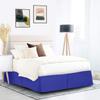 800 Thread Count Dust Ruffled Classic Tailored Styling Pleated Bed Skirt, Premium Pure Cotton Bed Skirt, Box Pleated Bed Skirt 18" Drop Length [Queen Size, Royal Blue] view 2