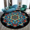 2021 Round Mandala Carpet Balcony Coffee Table Mat Hanging Basket Carpet Mat Living Room Decoration Mat Tapis Salon Decoration Salon-Blue G 80cm in Diameter view 1