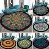 2021 Round Mandala Carpet Balcony Coffee Table Mat Hanging Basket Carpet Mat Living Room Decoration Mat Tapis Salon Decoration Salon-Blue G 80cm in Diameter view 3