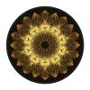 2021 Ethnic Baroque Style Mandala Carpet Coffee Table Bedroom Office Round Mat Gold Diamond Velvet-Golden Yellow I 200cm in Diameter view 3