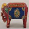 6" Hand Painted Elephant Decorated Boxes | Mango Wood | Handmade | Made In India - Mango Wood view 1