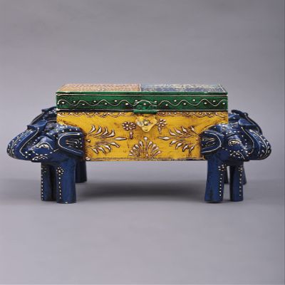7" Hand Painted Decorated Boxes | Mango Wood | Handmade | Made In India - Mango Wood