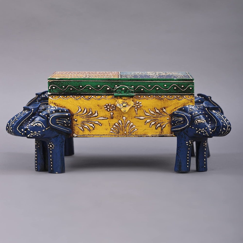 7" Hand Painted Decorated Boxes | Mango Wood | Handmade | Made In India - Mango Wood