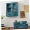 Cabilock 1pc Retro Jewelry and Cosmetics Organizer Box Drawer Design and Window for Bedroom Dresser Storage for Items and Sundries Stylish Home Decor view 2