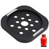 HEMOTON Gas Tank Tray Propane Tank Wheel Tray Propane Cylinder Base Gas Cylinder Fixed Shelf Propane Tank Dolly for Home Kitchen and Restaurant Use Deep Grey view 1