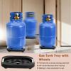 HEMOTON Gas Tank Tray Propane Tank Wheel Tray Propane Cylinder Base Gas Cylinder Fixed Shelf Propane Tank Dolly for Home Kitchen and Restaurant Use Deep Grey view 4
