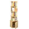 Bookcases Living Room Wooden Bookshelf with cabinets Office Magazine Storage Rack Children's Room can be rotated 360 view 1
