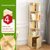 Bookcases Living Room Wooden Bookshelf with cabinets Office Magazine Storage Rack Children's Room can be rotated 360 view 2