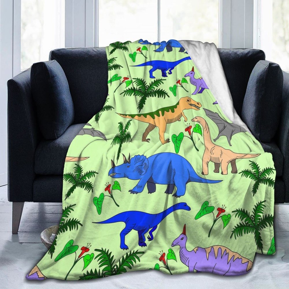 3D Printing Custom Novely Dinosaur Ultra-Soft Micro Fleece Blanket Air Conditioning Quilt for Men All Seasons,Comfortable Thick Flannel Fleece Throw Blanket for Couch