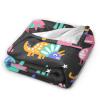 3D Printed Custom Fashionable Cute Colorful Dinosaurs Ultra-Soft Micro Fleece Blanket Air Conditioning Blanket for Girls Fall,Comfy Warm Flannel Fleece Throw Blankets for Home view 2