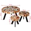 3 Piece Coffee Table Set with Metal Legs for Living Room and Office, Side Tables for Conversation Leisure Occasions, 27.6" x 15.7" view 2