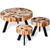 3 Piece Coffee Table Set with Metal Legs for Living Room and Office, Side Tables for Conversation Leisure Occasions, 27.6" x 15.7" view 4