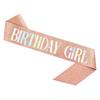 Girl Birthday Gift - Rose Gold Glitter Birthday Sash for Girl - Women's Birthday Party Supplies,16,18,21,30,40,50 or Any Other Birthday Party view 1