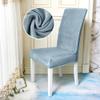 1/2/4/6 Pieces Velvet Shiny Fabric Chair Covers Universal Size Stretch Chair Covers Seat Case Slipcovers for Dining Room,Velvet,Blue,5Pcs view 1
