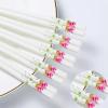 Chopsticks Reusable 5 Pairs Ceramic Chopsticks Dishwasher safe 9.7 Inches (Pink lotus flower) view 1