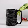 400Ml Creative Funny Tire Mug Large Capacity Ceramic Coffee Mug Porcelain Juice Drinking Cup Breakfast Coffee Milk Tea Cup view 1