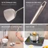 18/10 Stainless Steel Kitchen Utensils Set, 6 PCS All Metal Professional Cooking Utensils, 15" Long Kitchen Tools - Spatula, Ladle, Skimmer Spoon, Pasta Serve, Large Spoon, Slotted Spatula Tunner view 3