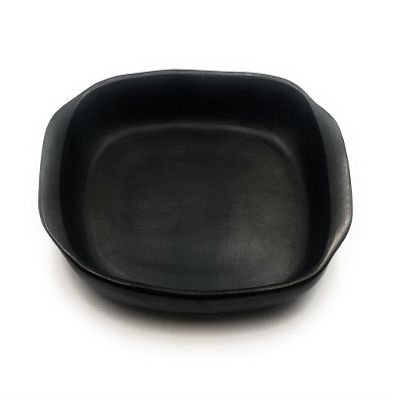 Handmade Black Clay Square Roasting Pan  13 x 11 x 3  100% Organic, Non-Toxic & Eco-Friendly Cookware  Traditional Earthenware Baking & Roasting Dish with 15.5 Handle  Oven & Stovetop Safe