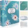 AR Kitchen Recipe Binder Premium Recipe Organizer for 4 x 6-inch Cards Includes 50 Cards & 25 Plastic Sleeves - Floral Design Recipe Book for Writing & Storing Family Favorites view 2