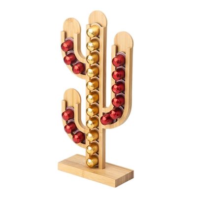 Cabilock 1pc Cactus-shape Coffee Holder Organizer for Desktop Stylish Coffee Storage Rack for Easy to Clean for and Enthusiasts