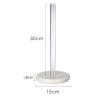LIU- Clear Acrylic Paper Towel Holders with Marble Base Easy Tear Standing Roll Paper Towel Dispenser for Kitchen Bathroom Vanity Countertop view 2