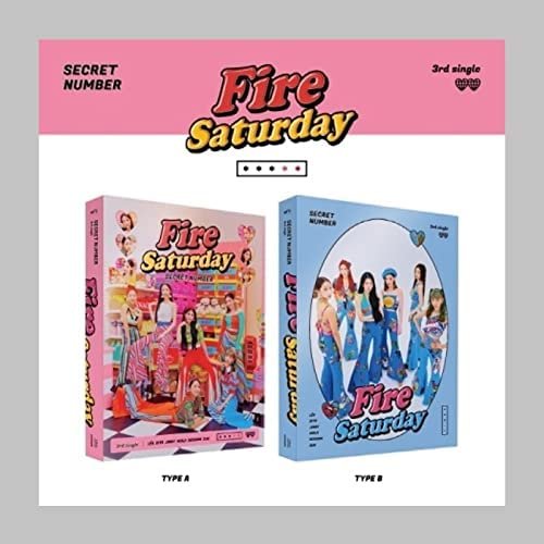 Secret Number Fire Saturday 3rd Single Album Normal 2 Type SET CD+1p Poster+PhotoBook+Tazo+Door Sign+1p Sticker+2p PhotoCard+Message PhotoCard SET+Tracking Kpop Sealed