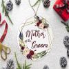 LillaGifts Mother of The Groom Ornament - Wedding Ornament - Mother of The Groom Gift - Christmas Wedding Gift - Wedding Party Ornament - Gift for Men Women Printed on Both Sides White view 2
