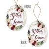 LillaGifts Mother of The Groom Ornament - Wedding Ornament - Mother of The Groom Gift - Christmas Wedding Gift - Wedding Party Ornament - Gift for Men Women Printed on Both Sides White view 3