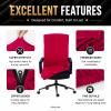Stretch Computer Office Chair Cover with Durable Zipper - Universal Washable Removable Spandex Rotating Boss Chair Slipcovers - Anti-dust Soft Desk Chair Seat Protector for Dogs, Cats, Pets view 4