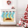 CUXWEOT Personalized Cartoon Whale Ocean Wave Christmas Stocking Customize Name Xmas Socks for Family Holiday Decorations Gift 17.52 x 7.87 Inch view 2