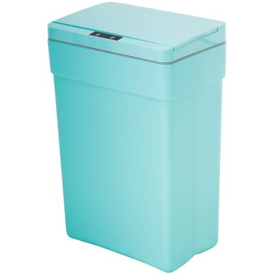 Plastic Kitchen Trash Can,13 Gallon Trash Can 50 Liter Automatic Touch Free High-Capacity Garbage Can with Lid for Bedroom Bathroom Home Office, Blue