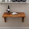 LKP Folding Wall Mounted Desk Wood Table Wall Study Table Floating Desk Laptop Desk Fold Down Dining Table Wall Shelf for Kitchen view 2
