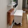 LKP Folding Wall Mounted Desk Wood Table Wall Study Table Floating Desk Laptop Desk Fold Down Dining Table Wall Shelf for Kitchen view 3