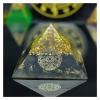 ZTBH Crystal Pyramid Obsidian Crushed Copper Orgon Pyramid for Chakra Reiki Healing Yoga Meditation Healing Crystals (Color : A) view 2
