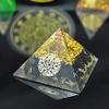 ZTBH Crystal Pyramid Obsidian Crushed Copper Orgon Pyramid for Chakra Reiki Healing Yoga Meditation Healing Crystals (Color : A) view 3