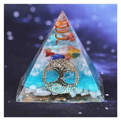 ZTBH Crystal Pyramid Orgone Pyramid Tree of Life Healing Crystals (Size : 5cm)