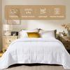 downluxe King Size Blanket with Satin Trim, Lightweight Down Alternative King Blanket for All Season, Machine Washable (White, 108 x 90 Inch) view 2