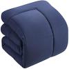 7 PC Bed-in-A-Beg Set Twin/Twin XL-Navy 100% Egyptian Cotton Lightweight Bedding Set Includes 1 Fitted, 1 Flat, 4 Pillow Case with 1 Baffle Box Stitched Comforter Fits Up to 15 Deep Pocket view 2