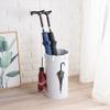 WXYZ Umbrella Stand Rack Black Metal Umbrella Stand, Home Hotel Office Umbrella Storage Rack with 4 Hooks, Waterproof and Rustproof Umbrella Bucket 20x45cm view 2