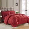 7 PC Bed-in-A-Beg Set Queen/Full-Burgundy 100% Egyptian Cotton Lightweight Bedding Set Includes 1 Fitted, 1 Flat, 4 Pillow Case with 1 Baffle Box Stitched Comforter Fits Up to 15 Deep Pocket view 1