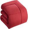 7 PC Bed-in-A-Beg Set Queen/Full-Burgundy 100% Egyptian Cotton Lightweight Bedding Set Includes 1 Fitted, 1 Flat, 4 Pillow Case with 1 Baffle Box Stitched Comforter Fits Up to 15 Deep Pocket view 2