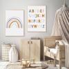 ZXMDP Nios Nursery Wall Art Canvas Print Rainbow Poster ABC Alphabet Canvas Print Pictures Nordic Baby Kids Room Decoracin 50x70cmx2 Sin marco view 4