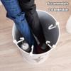 WXYZ Umbrella Stand Rack Golden Metal Umbrella Stand, Umbrella Bucket with 4 Hooks, Suitable for Home Office Hotel 20x45cm view 4