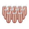 12 Pack Stemless Insulated Flute Tumblers, 6 Oz Unbreakable Rose Gold Champagne Glasses for Friends, Birthday, Christmas, Wedding view 1