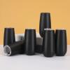 12 Pack Stemless Insulated Flute Glasses, 6 Oz Unbreakable Champagne Tumblers for Friends, Birthday, Christmas, Wedding (Black) view 2