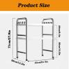 2 Layer Microwave Oven Rack, 304 Stainless Steel Kitchen Baker's Utility Shelf Counter Toaster Storage Stand Horizontal Office Printer Work Station Racks view 2