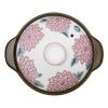 7223-0710 Rice Earthenware Pot, 2 Cups, Direct Fire, Microwave Compatible, Approx. 7.9 inches (20 cm), Thermatec Floral Pattern, Pion view 2