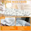 Ironing Board Cover and Pad, 21x57 Extra Large Thick Iron Padding, Scorch & Stain Resistant Ironing board cover, Heavy Duty Iron Board Padded with Adjustable Fasteners Elastic Edge, Floral White view 3